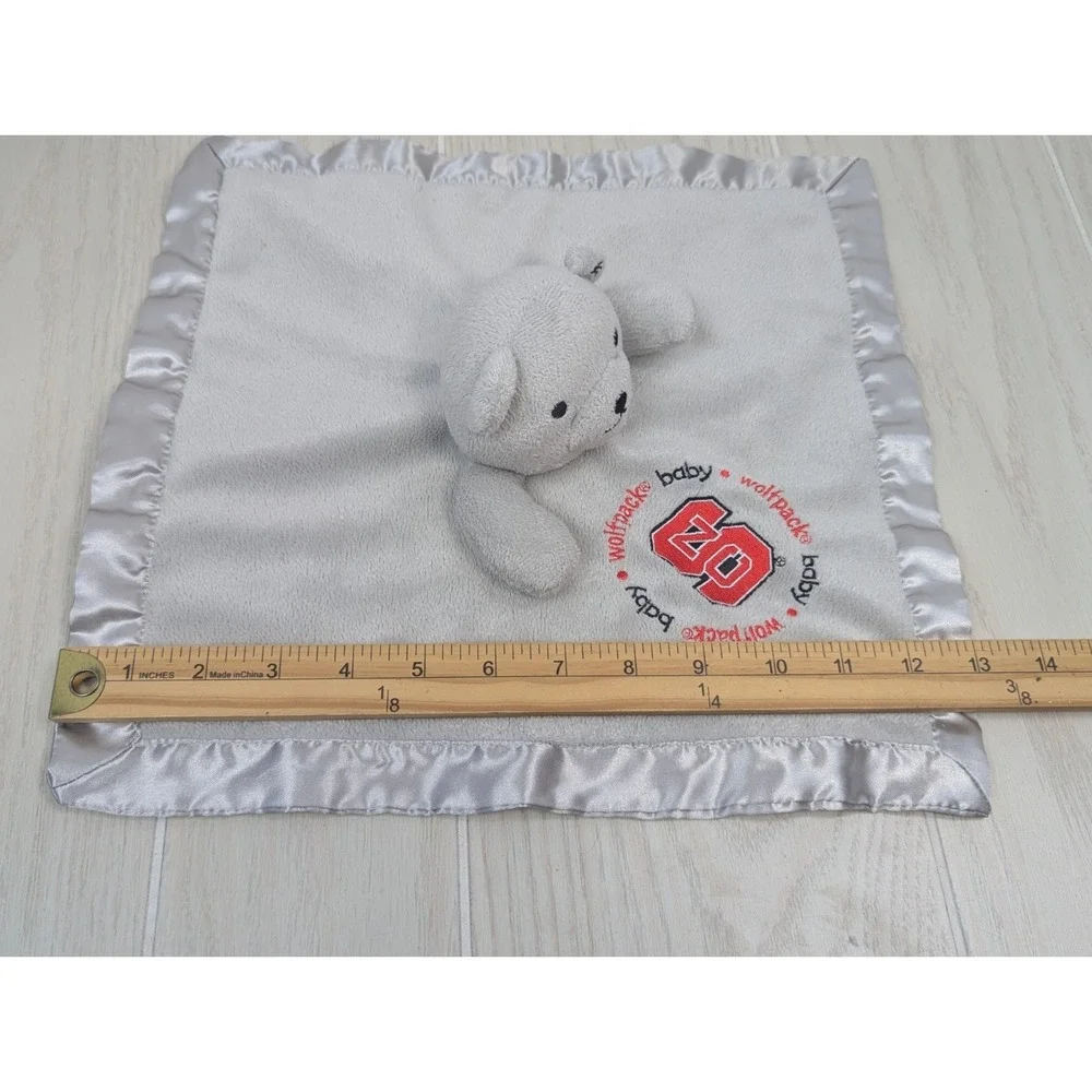 Baby Fanatics NC State Wolfpack gray teddy‎ bear lovey baby security blanket